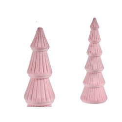 ARBRE NOEL GRAND AVEC VELOURS ROSE