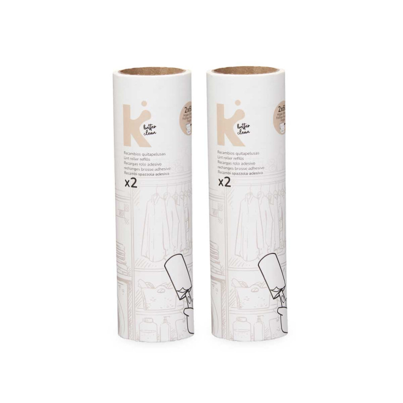 2 SPARES LINT REMOVER 60 SHEETS 16CM