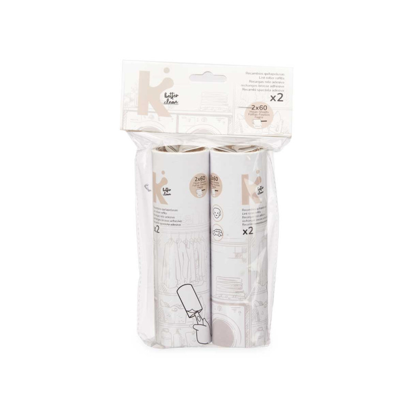 2 SPARES LINT REMOVER 60 SHEETS 16CM