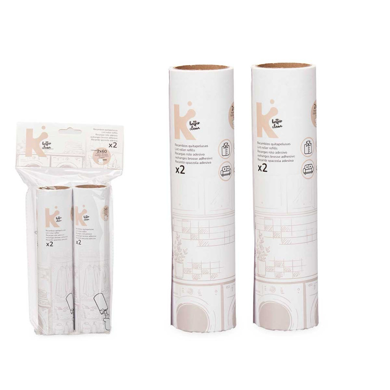 2 SPARES LINT REMOVER 60 SHEETS 19CM