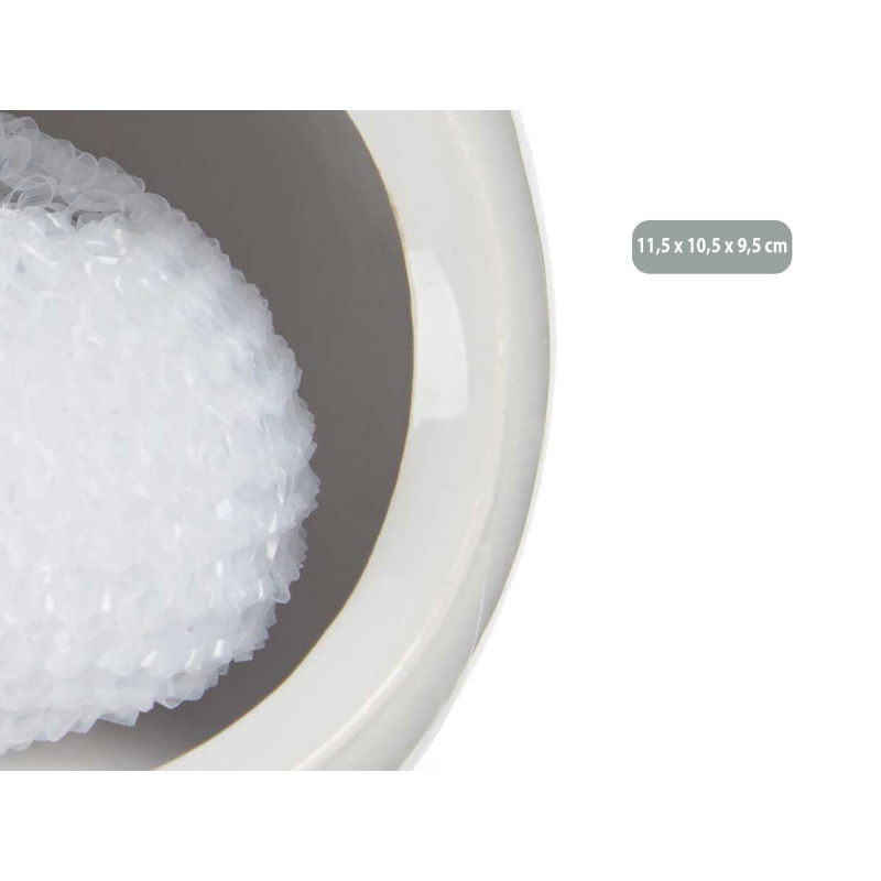 SUPORTE PARA ESPONJA BRANCO COM ESPONJA 