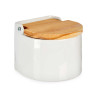 SALIER BLANC SEMI CIRCULAR AVEC COUVERCLE 