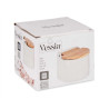 SALIER BLANC SEMI CIRCULAR AVEC COUVERCLE 