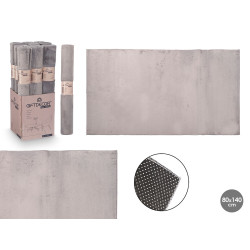 ALFOMBRA SOFT GRIS OSCURO 80X140CM