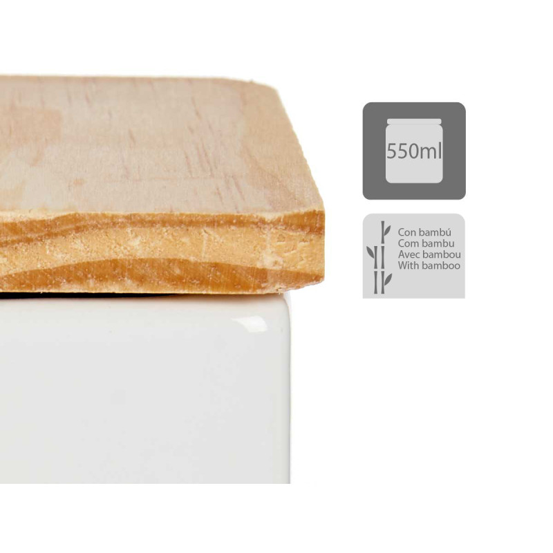 SQUARE WHITE SALT SHAKER WITH LID