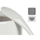 WHITE SUGAR BOWL WITH SPOON