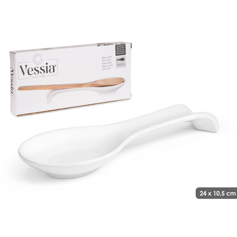 WHITE ROUND SPOON REST 