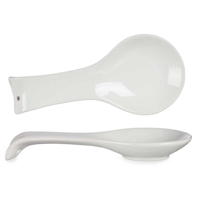 WHITE ROUND SPOON REST 
