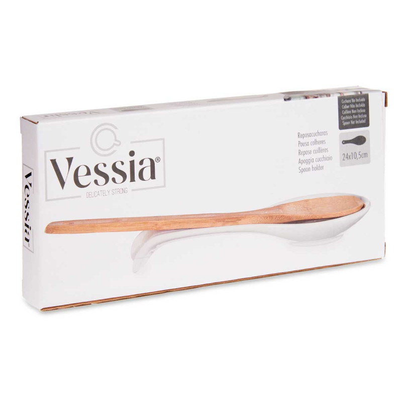 WHITE ROUND SPOON REST 