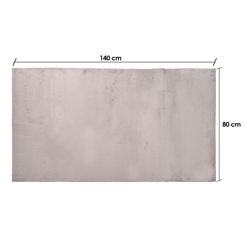 TAPETE SOFT CINZENTO ESCURO 80X140CM