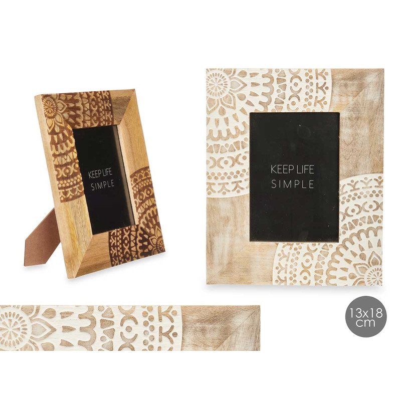 PHOTO HOLDER 13X18CM MANDALA ASSORT 2 COLOURS 