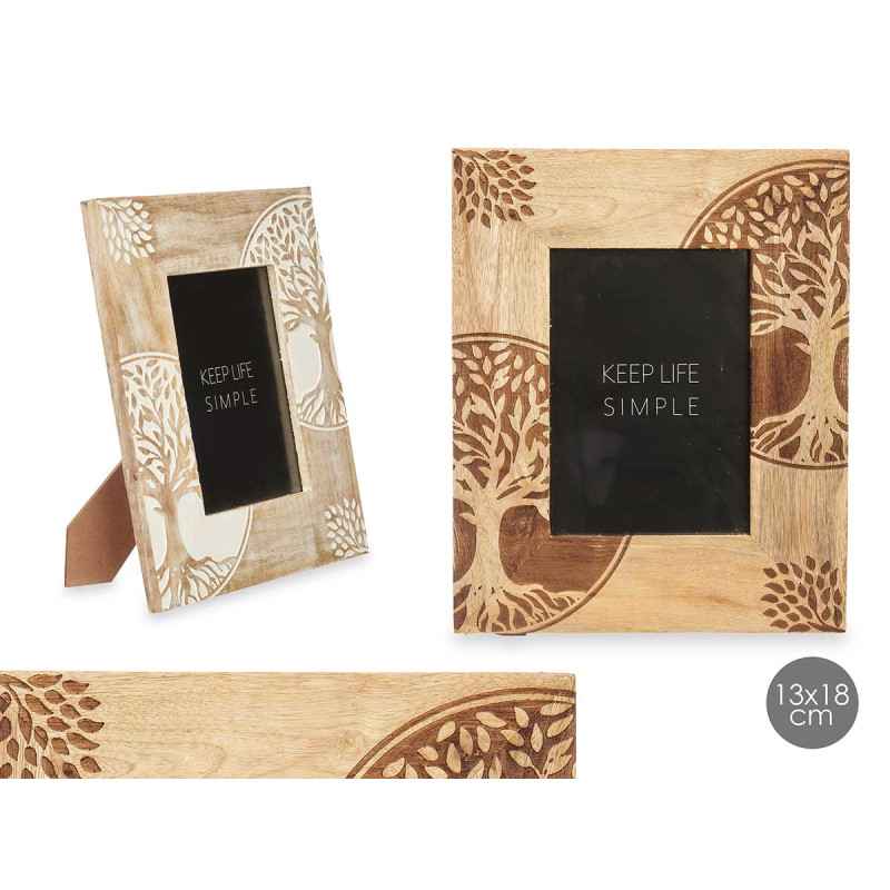 PHOTO HOLDER 13X18CM TREE OF LIFE ASSORT 2 COLOURS
