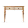HALL TABLE 2 DRAWERS LEAVES NATURAL WHITE