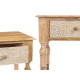 TABLE VESTIBULE 2 TIROIRS FEUILLES NATUREL BLANC