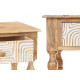 HALL TABLE 2 DRAWERS CURVES NATURAL WHITE