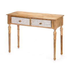 MOVEL ENTRADA 2 GAVETAS LINHAS CASTANHO BRANCO