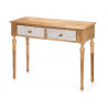 HALL TABLE 2 DRAWERS LINES NATURAL WHITE