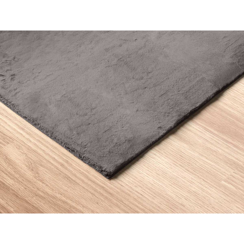 ALFOMBRA SOFT GRIS OSCURO 80X140CM