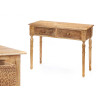 HALL TABLE 2 DRAWERS LEAVES NATURAL