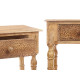 MOVEL ENTRADA 2 GAVETAS FOLHAS CASTANHO