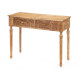TABLE VESTIBULE 2 TIROIRS COURBES NATUREL 