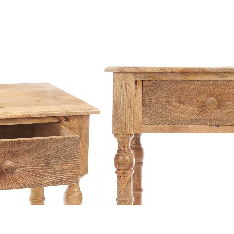 MOVEL ENTRADA 2 GAVETAS LINHAS CASTANHO