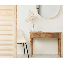 MOVEL ENTRADA 2 GAVETAS LINHAS CASTANHO