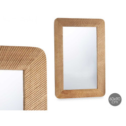 MIRROR 60 X 90 CM LINES NATURAL