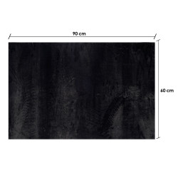 TAPIS SOFT NOIR 60X90CM    