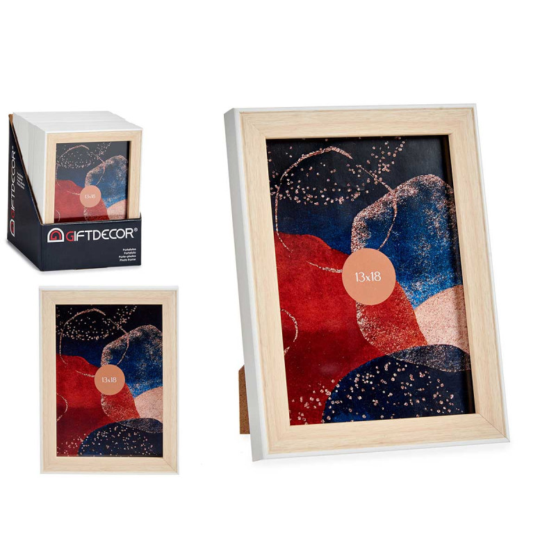 13X18CM WHITE WOOD PHOTOFRAME