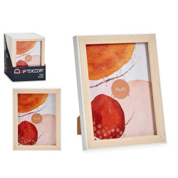 15X20CM WHITE WOOD PHOTOFRAME