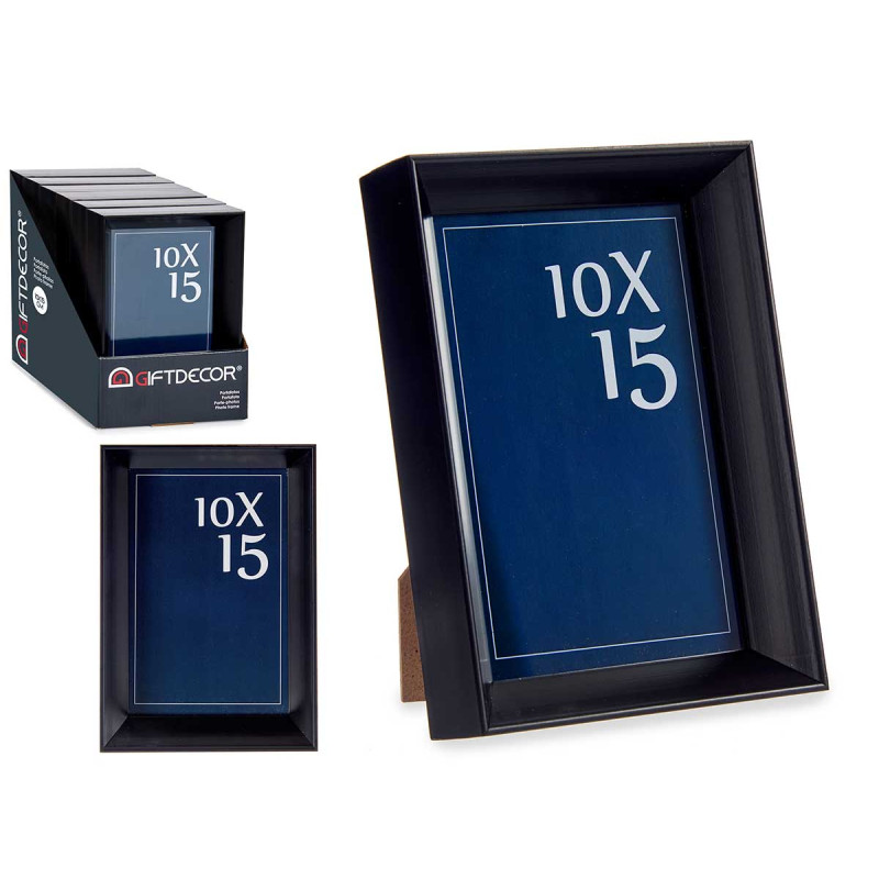 10X15CM BLACK PLASTIC PHOTOFRAME