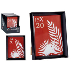 PORTEPHOTO PLASTIQUE MOULURE NOIR 15X20CM