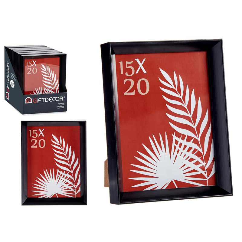 15X20CM BLACK PLASTIC PHOTOFRAME