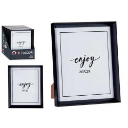 PORTEPHOTO PLASTIQUE MOULURE NOIR 20X25CM