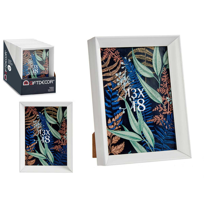 13X18CM WHITE PLASTIC PHOTOFRAME