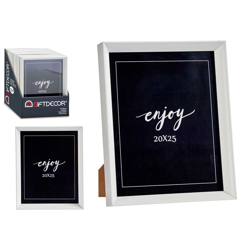 20X25CM WHITE PLASTIC PHOTOFRAME