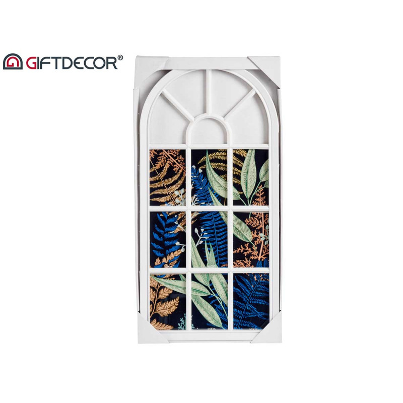 WHITE MULTIPLE WINDOW PHOTO HOLDER 