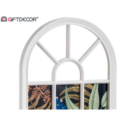 WHITE MULTIPLE WINDOW PHOTO HOLDER 