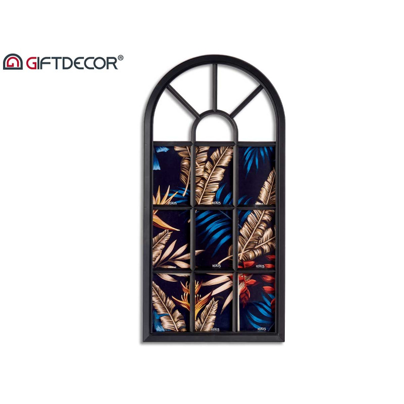 BLACK MULTIPLE WINDOW PHOTO HOLDER 