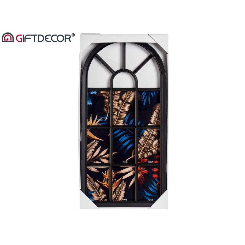 BLACK MULTIPLE WINDOW PHOTO HOLDER 
