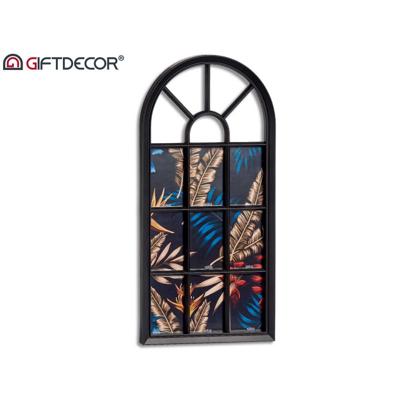 BLACK MULTIPLE WINDOW PHOTO HOLDER 