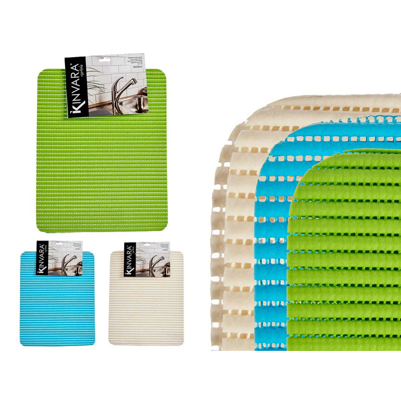 TAPETE ANTI-DESLIZ SORT 3 CORES 32X40CM