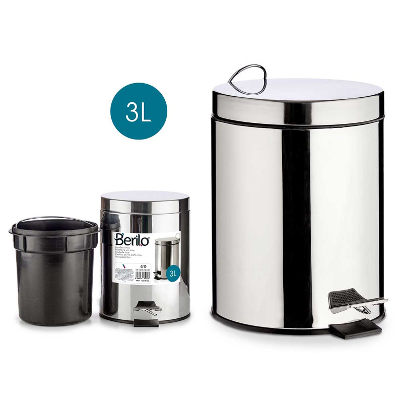 CESTINO 3L ACCIAIO INOSSIDABILE CON PEDALE