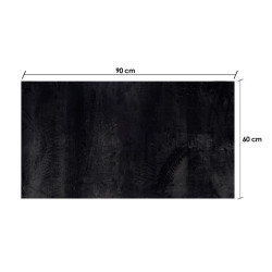 ALFOMBRA SOFT NEGRO 80X140CM