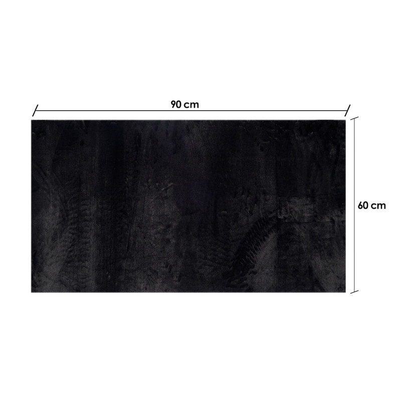 ALFOMBRA SOFT NEGRO 80X140CM