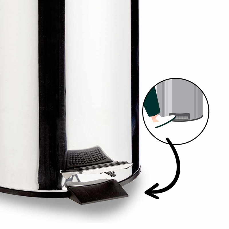 CESTINO 7L ACCIAIO INOSSIDABILE CON PEDALE