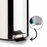 CORBEILLE A PAPIER 7L ACIER INOXYDABLE AVEC PEDALE