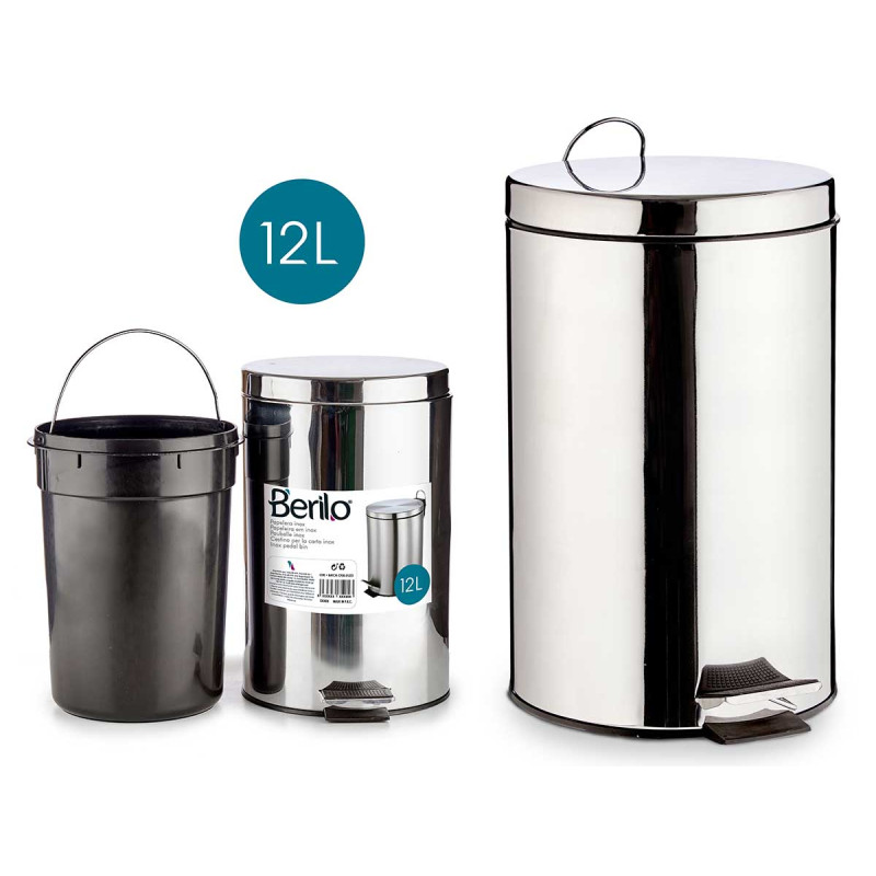CESTINO 12L ACCIAIO INOSSIDABILE CON PEDALE