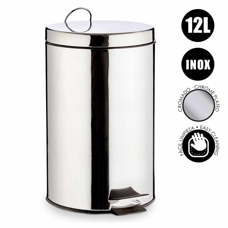 CAIXOTE DO LIXO 12L AÇO INOXIDÁVEL COM PEDAL 